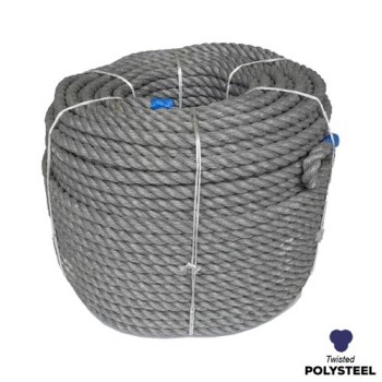 28mm - Polysteel Rope - 3-Strand Construction - Synthetic tensile | SOLD PER METER